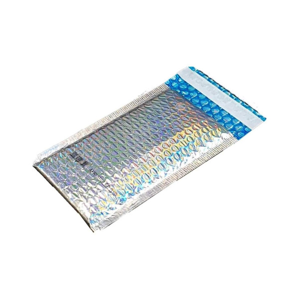Bubble Padded Silver Hologram Protective Mailer Envelopes 10 Pack - B00 (120 X 210mm Internal) Bubble Padded Silver Hologram Protective Mailer Envelopes 10 Pack - B00 (120 X 210mm Internal)