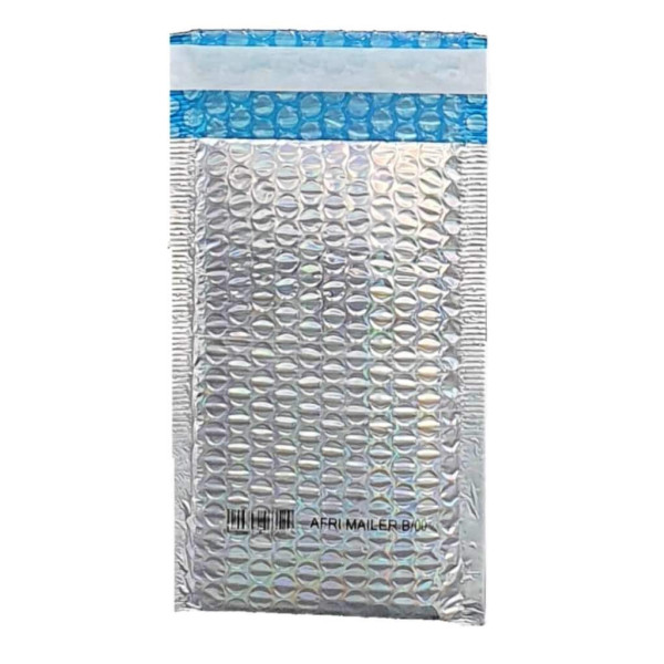 Bubble Padded Silver Hologram Protective Mailer Envelopes 10 Pack - B00 (120 X 210mm Internal) Bubble Padded Silver Hologram Protective Mailer Envelopes 10 Pack - B00 (120 X 210mm Internal)