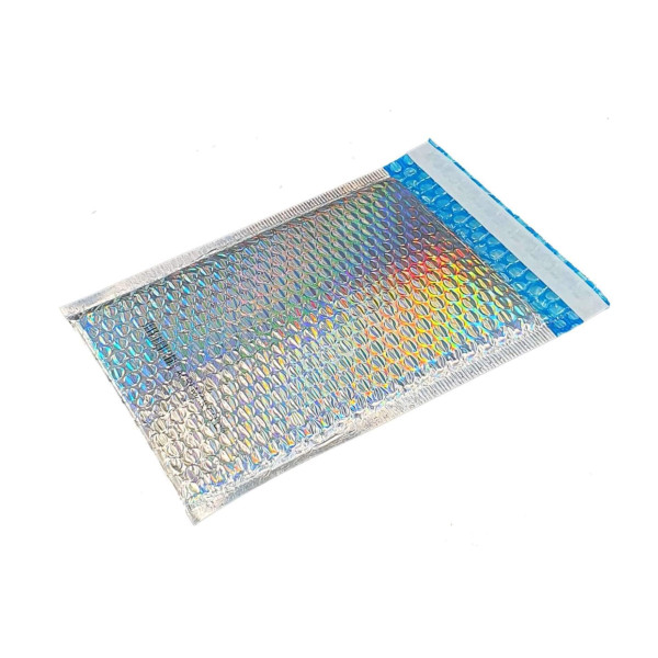 Bubble Padded Silver Hologram Protective Mailer Envelopes 10 Pack - D1 (180 x 260mm Internal) Bubble Padded Silver Hologram Protective Mailer Envelopes 10 Pack - D1 (180 x 260mm Internal)