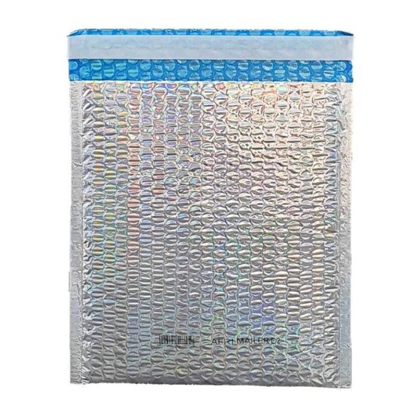 Bubble Padded Silver Hologram Protective Mailer Envelopes 10 Pack - E2 (220 x 260mm Internal) Bubble Padded Silver Hologram Protective Mailer Envelopes 10 Pack - E2 (220 x 260mm Internal)