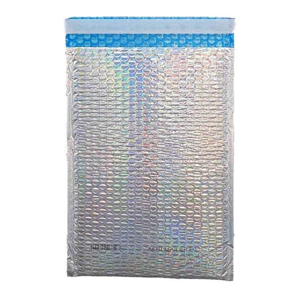 Bubble Padded Silver Hologram Protective Mailer Envelopes 10 Pack - F3 (220 x 330mm Internal)