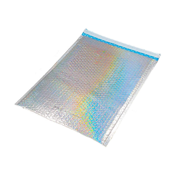 Bubble Padded Silver Hologram Protective Mailer Envelopes 10 Pack - K7 (350 X 470mm Internal) Bubble Padded Silver Hologram Protective Mailer Envelopes 10 Pack - K7 (350 X 470mm Internal)