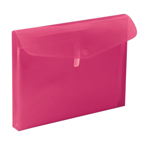 BANTEX Expandable A4 PP Envelope - Red (Pack of 5)