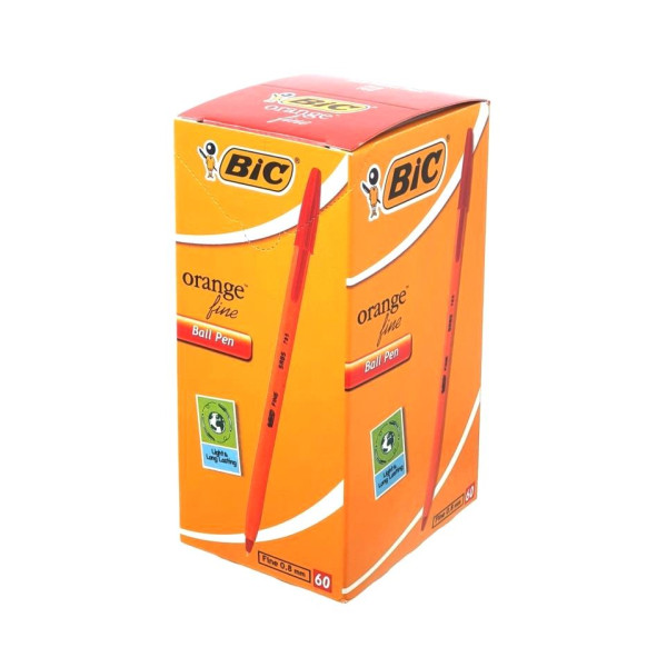 BIC Orange Fine Ballpoint Pen Red- Box of 60 BIC Orange Fine Ballpoint Pen Red- Box of 60