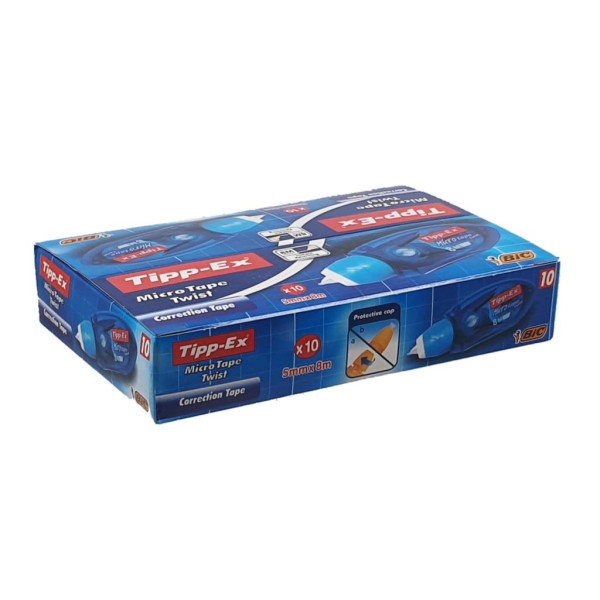 TIPP-EX Micro Tape Twist Correction Tape 8m - Pack of 10 TIPP-EX Micro Tape Twist Correction Tape 8m - Pack of 10