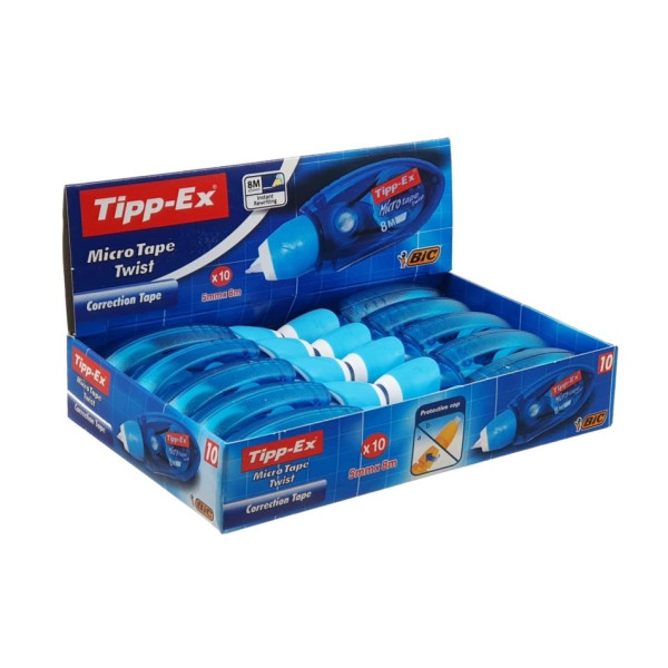 TIPP-EX Micro Tape Twist Correction Tape 8m - Pack of 10 TIPP-EX Micro Tape Twist Correction Tape 8m - Pack of 10