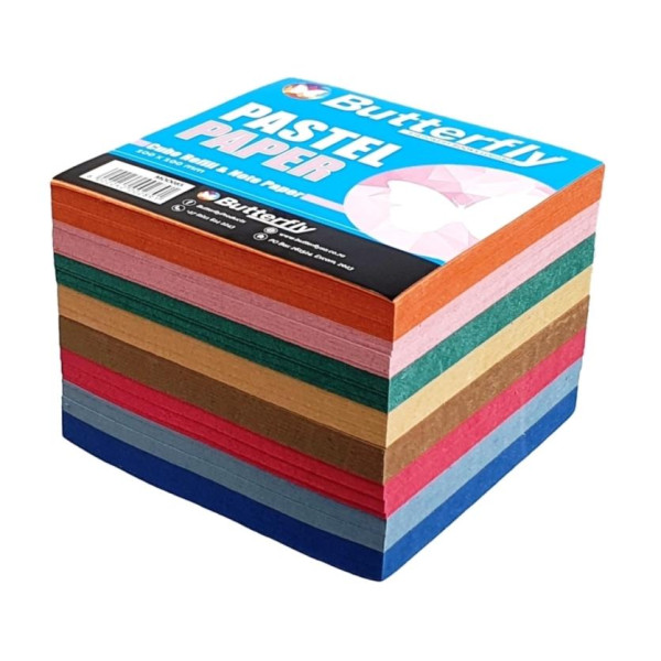 BUTTERFLY Coloured Paper Cube Refill & Note Paper BUTTERFLY Coloured Paper Cube Refill & Note Paper
