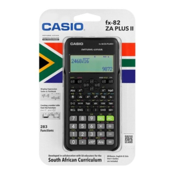 CASIO FX-82ZA Plus Scientific Calculator Black