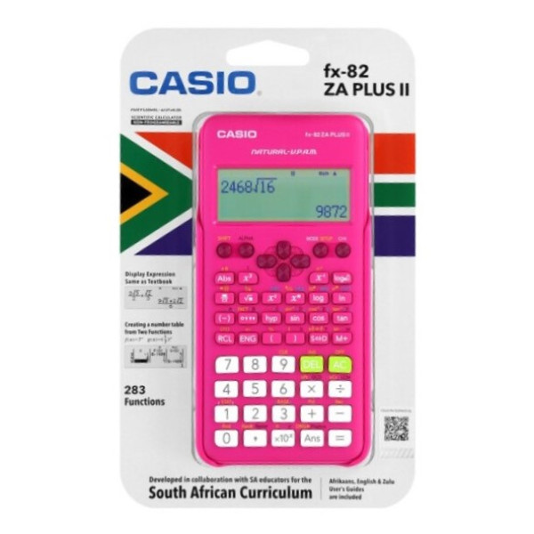 CASIO FX-82ZA Plus Scientific Calculator Pink