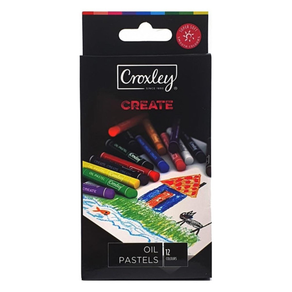Croxley Create 8 mm Oil Pastels in 12 assorted colours