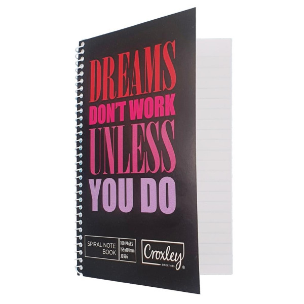 CROXLEY 159X101mm Note Book JD366 Side Wirebound (100 Page)