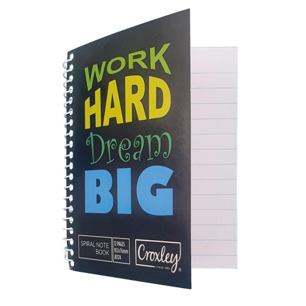 CROXLEY A7 Note Book JD374 Side Wirebound (72 Page)