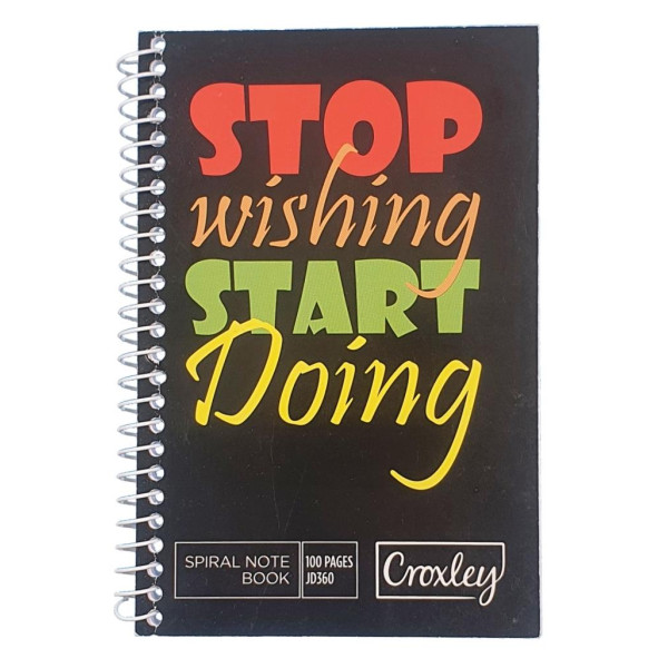 CROXLEY 127X84mm Note Book JD360 Side Wirebound (100 Page)