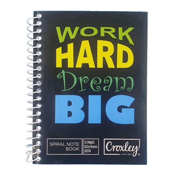 CROXLEY A7 Note Book JD374 Side Wirebound (72 Page)
