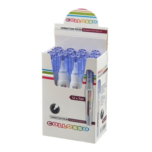 COLLOSSO Correction Pens 7ml - Pack of 12