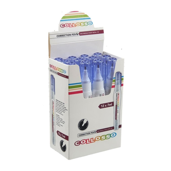 COLLOSSO Correction Pens 7ml - Pack of 12