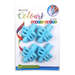 IWRITE Junior Pencil Grips Blue, ergonomic design, comfortable grip, pencil grips, blue color