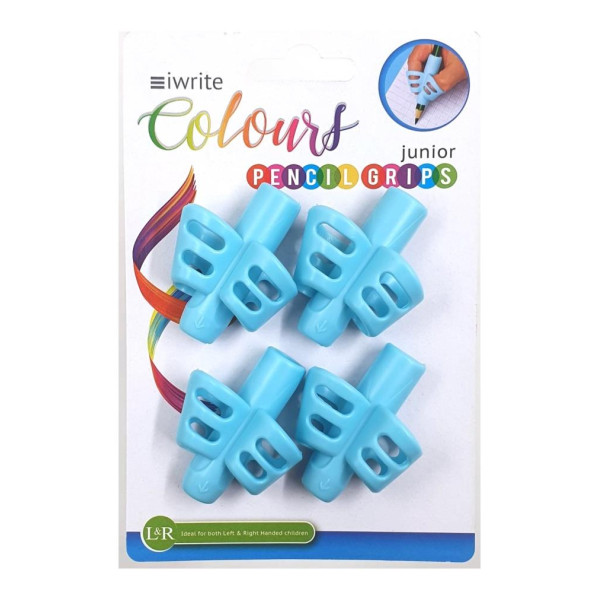IWRITE Junior Pencil Grips Blue, ergonomic design, comfortable grip, pencil grips, blue color