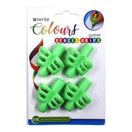 IWRITE Junior Pencil Grips Green, ergonomic design, comfortable grip, pencil grips, green color