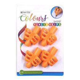  IWRITE Junior Pencil Grips Orange, durable pencil grips, long-lasting use, orange color, comfortable grip