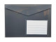 MEECO A4 Executive Carry Folder with Magnetic Closure - Charcoal