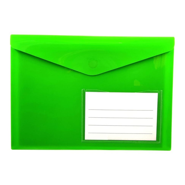 MEECO A4 Executive Carry Folder with Magnetic Closure - Green