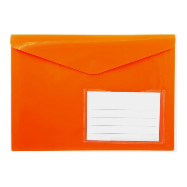 MEECO A4 Executive Carry Folder with Magnetic Closure - Orange