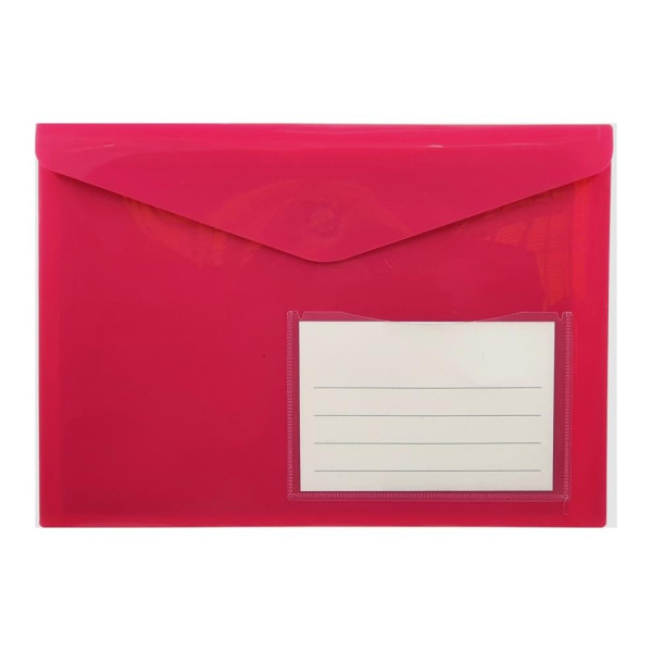 MEECO A4 Executive Carry Folder with Magnetic Closure - Pink
