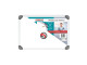 Parrot Slimline Magnetic Whiteboard 300x450mm BD1115 Parrot BD1115 Slimline Magnetic Whiteboard 300x450mm front view with aluminium frame and product label
