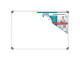 PARROT Whiteboard Slimline Non-Magnetic 900 X 600mm
