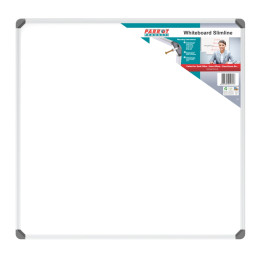 PARROT Whiteboard Slimline Non-Magnetic 900 X 900mm