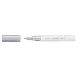 PILOT Pintor Multi-Surface Paint Marker Fine Point - Silver PILOT Pintor Multi-Surface Paint Marker Fine Point - Silver
