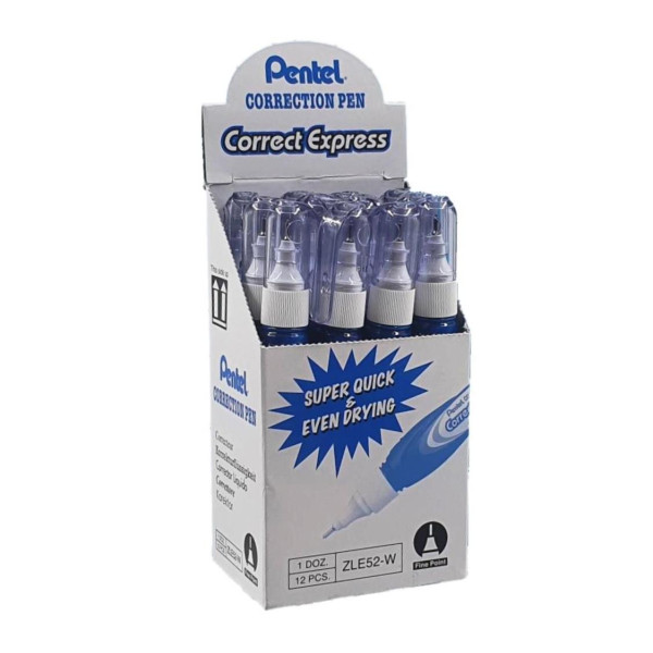 PENTEL ZL52 Correct Express Correction Pen 7ml - Pack of 12