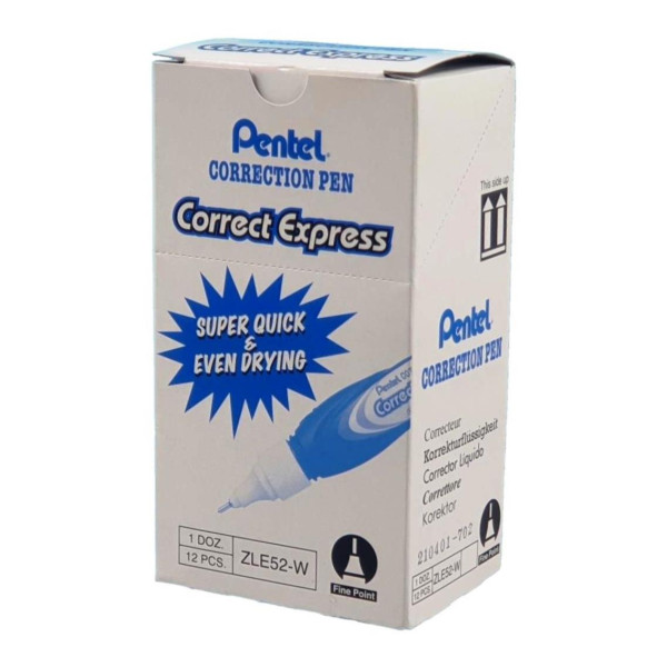 PENTEL ZL52 Correct Express Correction Pen 7ml - Pack of 12