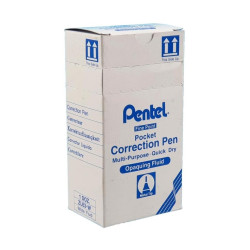 PENTEL ZL62 Fine Point Pocket Correction Pen 7ml - Pack of 12 PENTEL ZL62 Fine Point Pocket Correction Pen 7ml - Pack of 12