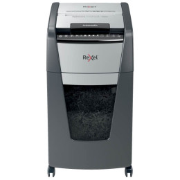 Front view of Rexel Optimum AutoFeed+ 300X Automatic 300 Sheet Cross Cut Shredder