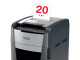 Front view of Rexel Optimum AutoFeed+ 750X Automatic 750 Sheet Cross Cut Shredder
