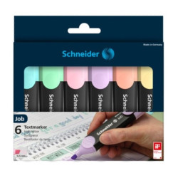 SCHNEIDER - Job Pastel Highlighter Case - Pack of 6