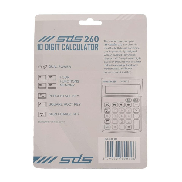 SDS 260 Desktop Calculator 10 Digit