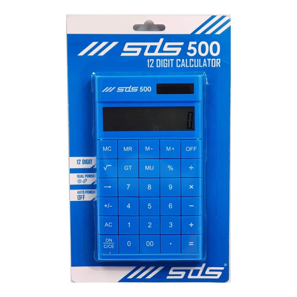 SDS 500 Desktop Calculator 12-Digit - Blue SDS 500 Desktop Calculator 12-Digit - Blue