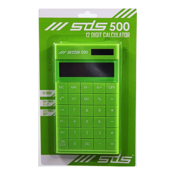 SDS 500 Desktop Calculator 12-Digit - Green SDS 500 Desktop Calculator 12-Digit - Green