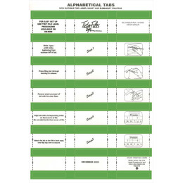 TIDY FILES Alpha Labels Dark Green - Pack of 5