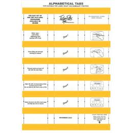 TIDY FILES Alpha Labels Dark Orange - Pack of 5