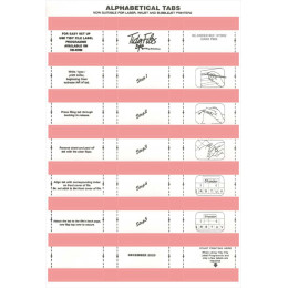 TIDY FILES Alpha Labels Dark Pink - Pack of 5