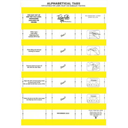 TIDY FILES Alpha Labels Dark Yellow - Pack of 5