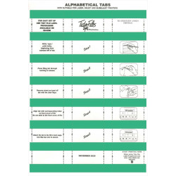 TIDY FILES Alpha Labels Emerald - Pack of 5