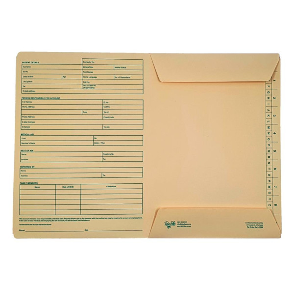 TIDY FILES A4 Economy Confidential Medical File - Pack of 25