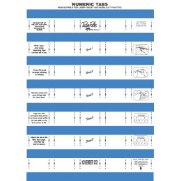 TIDY FILES Numeric Labels Dark Blue - Pack of 5