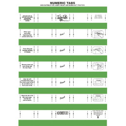 TIDY FILES Numeric Labels Dark Green - Pack of 5