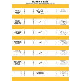 TIDY FILES Numeric Labels Dark Orange - Pack of 5